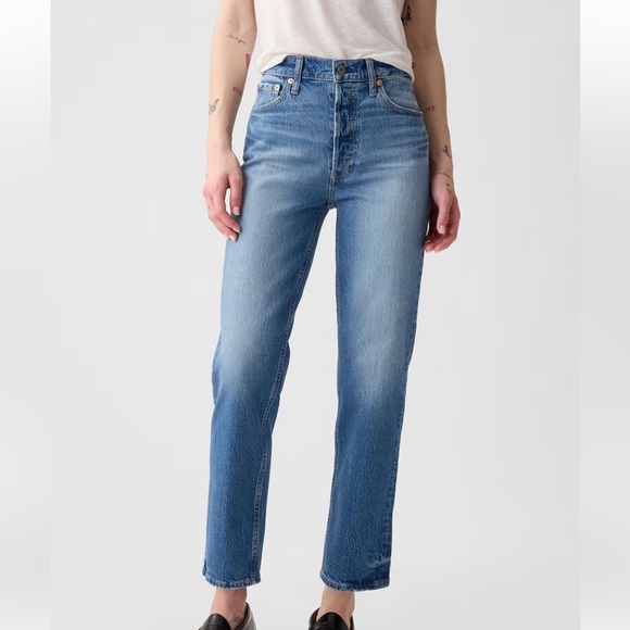 NWT Gap High Rise Cheeky Straight Tall Jeans - Picture 2 of 9